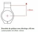 Lightech Lenkerschellen hoch mit Offset +40mm (10°) 47 mm