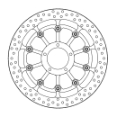 Motomaster Halo T-Floater 6.0 Racing 330mm Full Floating Bremsscheibe Ducati 1098S/ 1198/ Panigale V4/S Panigale V4R/ Streetfighter V4/ 1199 Panigale/ 1299 Panigale vorne