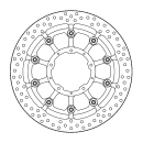 Motomaster Halo T-Floater 6.0 Racing Full Floating Bremsscheibe Honda CBR 1000 RR 08-13 (nur ohne ABS) ; CBR 1000RR 17-  vorne