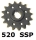 Ritzel Supersport 520T 14-15Z gelocht  Ducati 15
