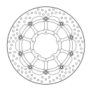 Motomaster Halo Floated Bremsscheibe Honda CBR 1000 RR 08-13/ CBR 1000RR 17-(ABS)/ CBR 1000 RR SP 17- (keinSP2) vorne
