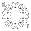 Motomaster Halo T-Floater 6.0 KIT 320mm oversize Racing Full Floating Bremsscheibe Suzuki GSX-R 600 08-10/ GSX-R 750 08-10/ GSX-R 15-16 mit ABS/ GSX-R 1000 09-11  vorne