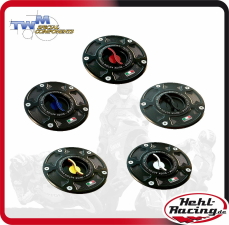 TWM Tankverschluss Quick action (Schnellverschluss) RS 125 - 6 holes 93-10 / RS 250 - 6 holes 94-03 / RSV 1000  2003 / TUONO 03-04 / RS660 schwarz
