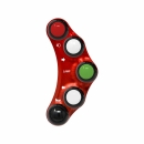Jetprime Lenkerschalter (street) links Ducati 749/ 999  plug & play (CNC gefräßt) rot