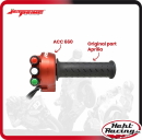 Jetprime Gasgriffschale mit Lenkerschaltereinheit gefräst Aprilia RS660 20-  plug & play ( rot Schriftzug RS660)