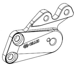 GILLES Grundplatte 2 links schwarz