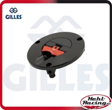GILLES Tankdeckel Schnellverschluss Aprilia RS 125 - 6 holes 93-10 / RS 250 - 6 holes 94-03 / RSV 1000  2003 / TUONO 03-04 / RS457 / 660 schwarz / rot
