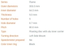 Motomaster Flame Floated Bremsscheibe KTM 990 Duke 24- vorne links