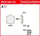 Sintermetallbremsbelag MCB 829 SV BMW S 1000 RR 09-18 / S1000R 14-  (mit ABE)