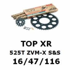 Kettenkit "TOPXR" 525 ZVM-X S&S  Triumph Daytona 675 06-12 (Teilung und Übersetzung wie original)