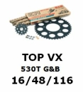 Kettenkit "TOP" 530 VX G&B  Yamaha R6 99-02...