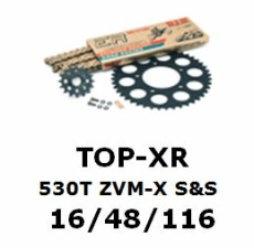 Kettenkit "TopXR" 530 ZVM-X S&S  Yamaha R6 03-05 (Orig. Übersetzung jedoch mit 530er Teilung)