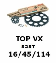 Kettenkit "TOP" 525 VX  Yamaha R6 06-  (Teilung und Übersetzung wie original)