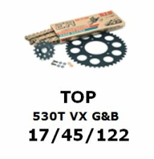 Kettenkit "TOP" 530 VX G&B  Yamaha FZ1 06-  (Teilung und Übersetzung wie original)