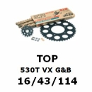 Kettenkit "TOP" 530 VX G&B  Yamaha YZF-R1 98-03  (Teilung und Übersetzung wie original)