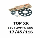 Kettenkit "TopXR" 530 ZVM-X G&G  Yamaha YZF-R1 04-05 (Teilung und Übersetzung wie original)