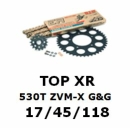 Kettenkit "TopXR" 530 ZVM-X G&G  Yamaha YZF-R1 06-08 (Teilung und Übersetzung wie original)