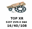 Kettenkit "TOPXR" 525 ZVM-X S&S  Aprilia RSV4 R / Factory 09-  (Teilung und Übersetzung wie original)