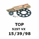 Kettenkit "TOP" 525 VX Ducati 848 08-  (Teilung und Übersetzung wie original)