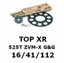 Kettenkit "TOPXR" 525 ZVM-X G&G Honda CBR 600 RR PC40 07- (Teilung und Übersetzung wie original)
