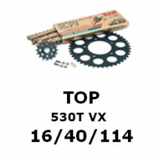 Kettenkit "TOP" 530 VX  Honda CBR 1000 RR SC57 04-05 (Teilung und Übersetzung wie original)