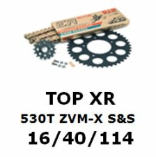 Kettenkit "TopXR" 530 ZVM-X S&S  Honda CBR 1000 RR SC57 04-05 (Teilung und Übersetzung wie original)