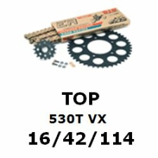 Kettenkit "TOP" 530 VX  Honda CBR 1000 RR SC57 06-07 (Teilung und Übersetzung wie original)