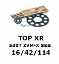 Kettenkit "TopXR" 530 ZVM-X S&S  Honda CBR 1000 RR SC57 06-07 (Teilung und Übersetzung wie original)