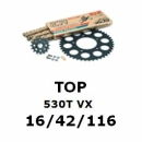 Kettenkit "TOP" 530 VX  Honda CBR 1000 RR SC59 08- (Teilung und Übersetzung wie original)