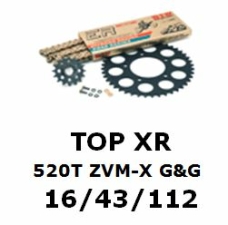 Kettenkit "TOPXR" 520 ZVM-X G&G Kawasaki ZX-6R 07- (Teilung und Übersetzung wie original)
