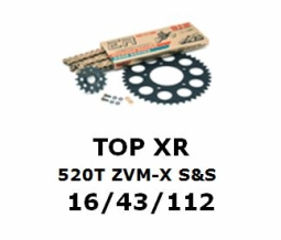 Kettenkit "TOPXR" 520 ZVM-X S&S Kawasaki ZX-6R 07- (Teilung und Übersetzung wie original)