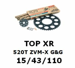 Kettenkit "TOPXR" 520 ZVM-X G&G Kawasaki ZX-6RR 05-06 (Teilung und Übersetzung wie original)