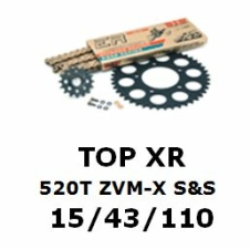 Kettenkit "TOPXR" 520 ZVM-X S&S Kawasaki ZX-6RR 05-06 (Teilung und Übersetzung wie original)