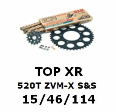 Kettenkit "TOPXR" 520 ZVM-X S&S Kawasaki ER-6 Versys 07- (Teilung und Übersetzung wie original)