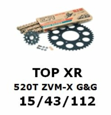 Kettenkit "TOPXR" 520 ZVM-X G&G Kawasaki Z750 04-12 (Teilung und Übersetzung wie original)