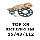 Kettenkit "TOPXR" 520 ZVM-X S&S Kawasaki Z750 04-12 (Teilung und Übersetzung wie original)