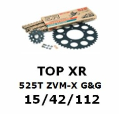 Kettenkit "TOPXR" 525 ZVM-X G&G Kawasaki Z1000 10-  (Teilung und Übersetzung wie original)