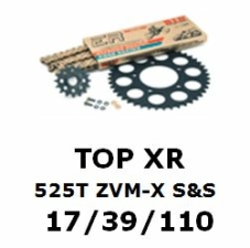Kettenkit "TOPXR" 525 ZVM-X S&S Kawasaki ZX-10R 04-05  (Teilung und Übersetzung wie original)