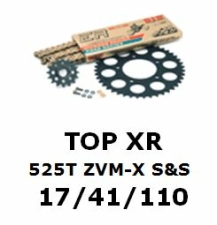 Kettenkit "TOPXR" 525 ZVM-X S&S Kawasaki ZX-10R 08-10  (Teilung und Übersetzung wie original)