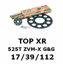 Kettenkit "TOPXR" 525 ZVM-X G&G Kawasaki ZX-10R 11-  (Teilung und Übersetzung wie original)