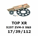 Kettenkit "TOPXR" 525 ZVM-X S&S Kawasaki ZX-10R 11-  (Teilung und Übersetzung wie original)