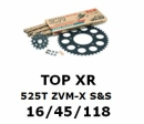 Kettenkit "TOPXR" 525 ZVM-X S&S KTM LC8 Superenduro 06-08  (Teilung und Übersetzung wie original)