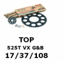 Kettenkit "TOP" 525 VX G&B KTM RC8 / R 08- (Teilung und Übersetzung wie original)