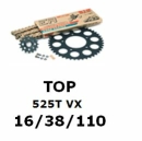 Kettenkit "TOP" 525 VX  KTM 990 Superduke 07- (Teilung und Übersetzung wie original)