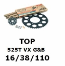 Kettenkit "TOP" 525 VX G&B KTM 990 Superduke 07- (Teilung und Übersetzung wie original)