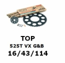 Kettenkit "TOP" 525 VX G&B  Suzuki GSX-R 600 L1- (Teilung und Übersetzung wie original)