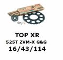 Kettenkit "TOPXR" 525 ZVM-X G&G Suzuki GSX-R 600 L1-  (Teilung und Übersetzung wie original)