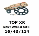 Kettenkit "TOPXR" 525 ZVM-X S&S Suzuki GSX-R 600 L1-  (Teilung und Übersetzung wie original)