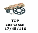 Kettenkit "TOP" 525 VX G&B  Suzuki GSX-R 750 L1- (Teilung und Übersetzung wie original)