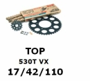 Kettenkit "TOP" 530 VX  Suzuki GSX-R 1000 K1-K6 (Teilung und Übersetzung wie original)